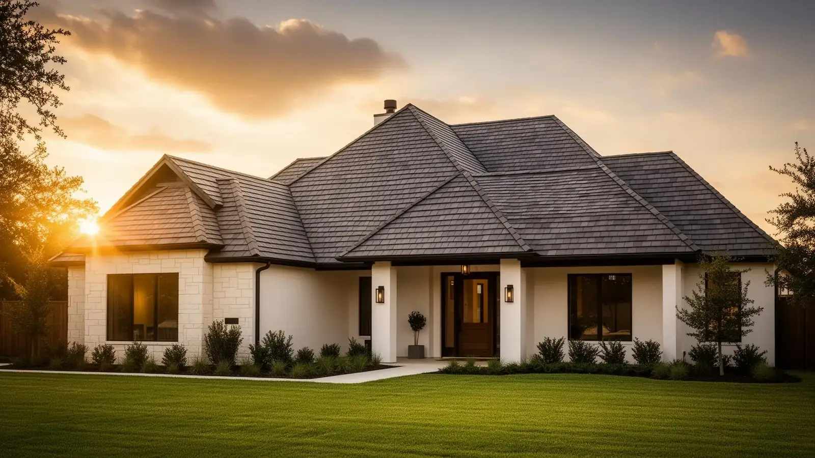 New architectural shingle roof on a Central Texas home